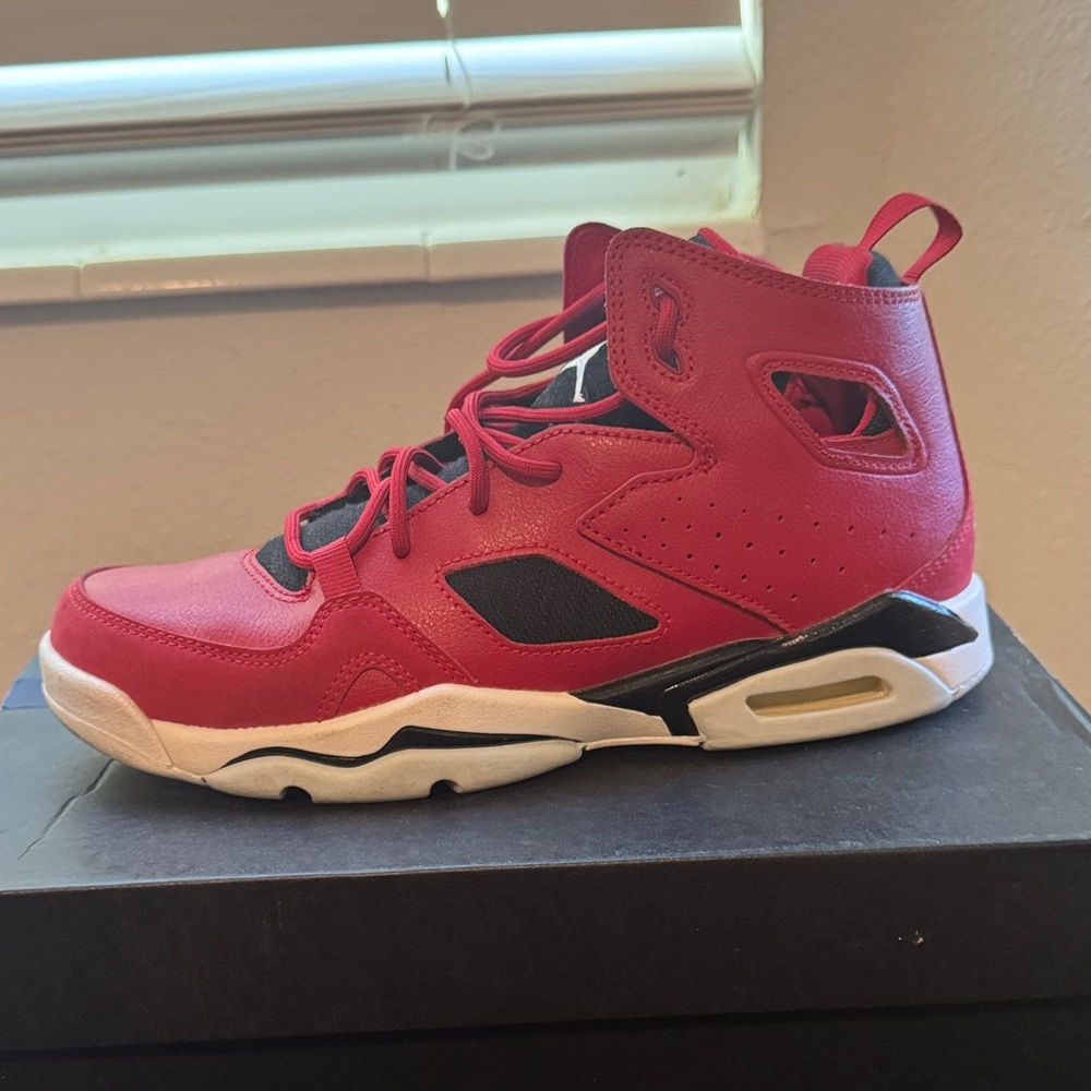 Nike Red and Black Kids High-Top Sneakers